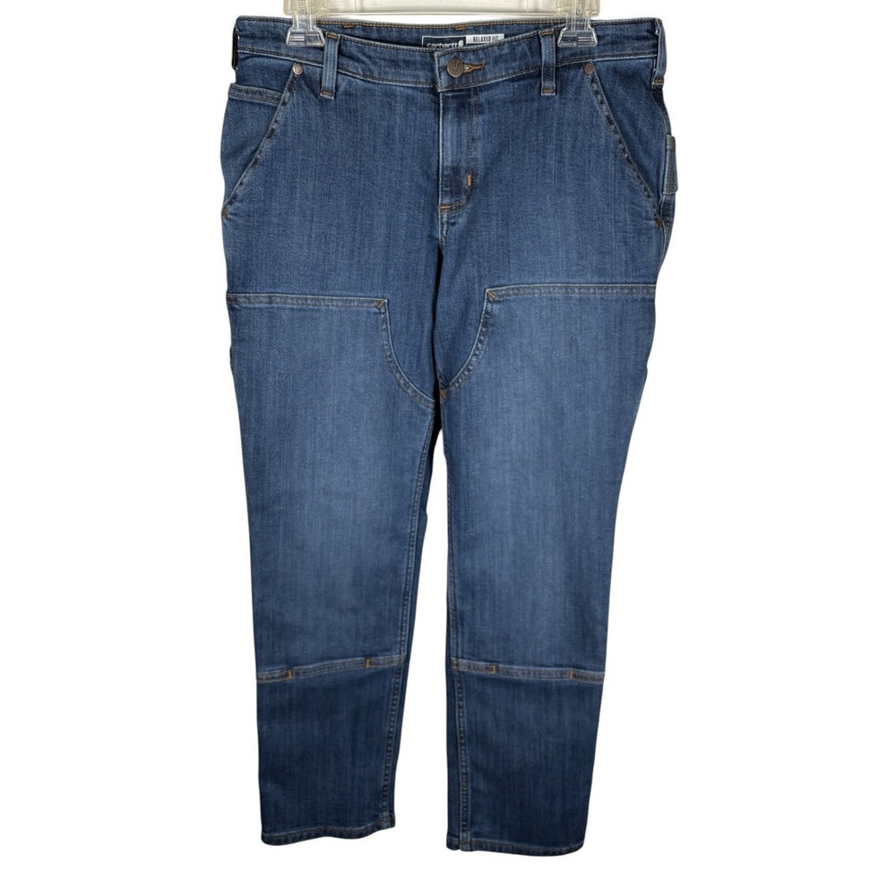 Carhartt Womens Double Front Jeans Sz 10 Short Rugged Flex Relaxed Fit NWT -1825 - Picture 2 of 8